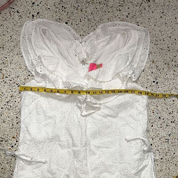 Lilly Pulitzer White Eyelet Ruffle Mini Dress - Picture 5 of 10
